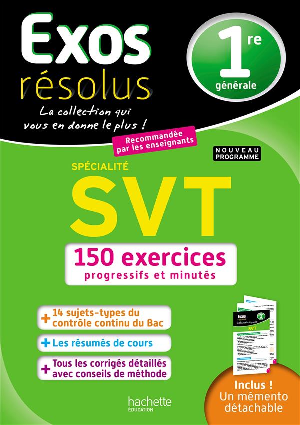 EXOS RESOLUS - SPECIALITE SVT 1ERE - DELGUEL/FABIEN - HACHETTE