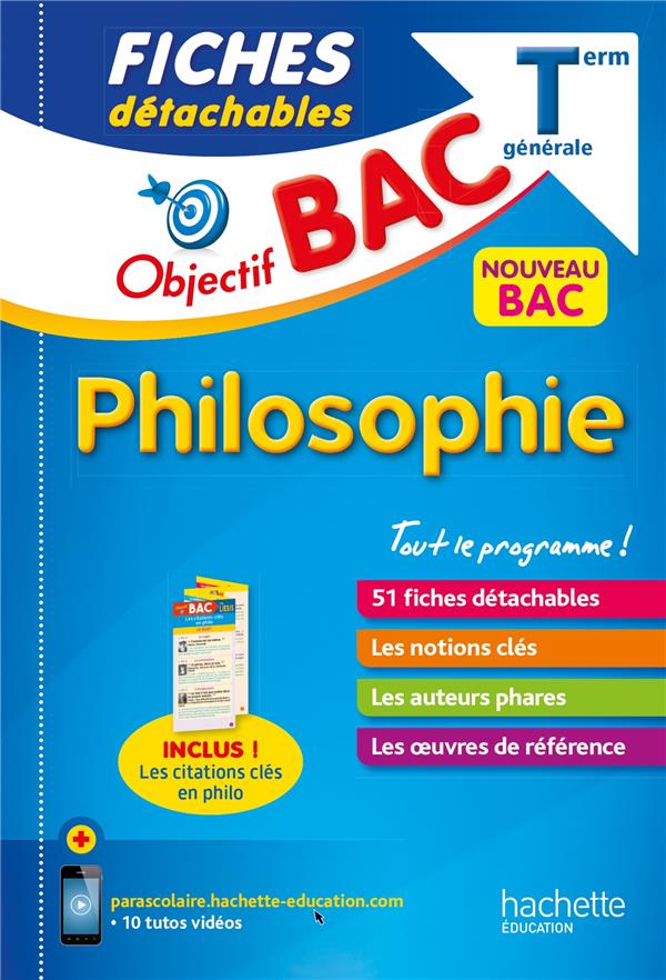 OBJECTIF BAC FICHES DETACHABLES PHILOSOPHIE TERM - MARQUER/GARANDEAU - HACHETTE