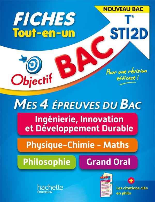 OBJECTIF BAC FICHES  TOUT-EN-UN TERM STI2D  - NOUVEAUX PROGRAMMES - BENGUELLA/LISLE/YAHI - HACHETTE