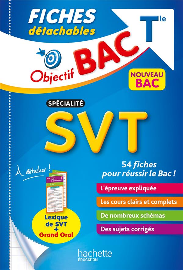 OBJECTIF BAC FICHES DETACHABLES SPECIALITE SVT TLE - CORBIN/CAUCHOIS - HACHETTE