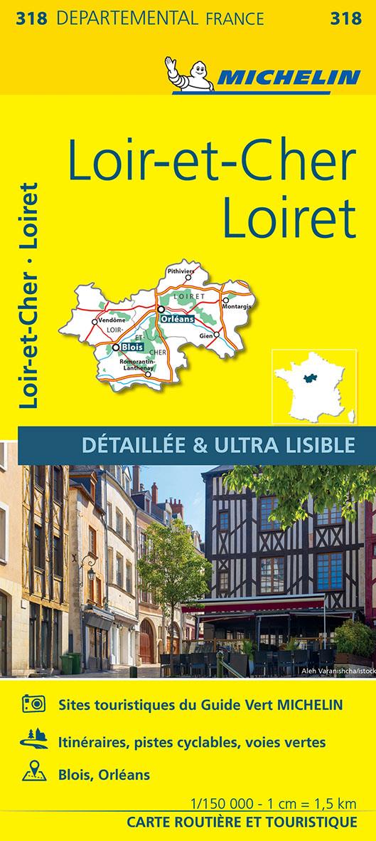 CARTE DEPARTEMENTAL MICHELIN LOIRET, LOIR-ET-CHER - XXX - MICHELIN