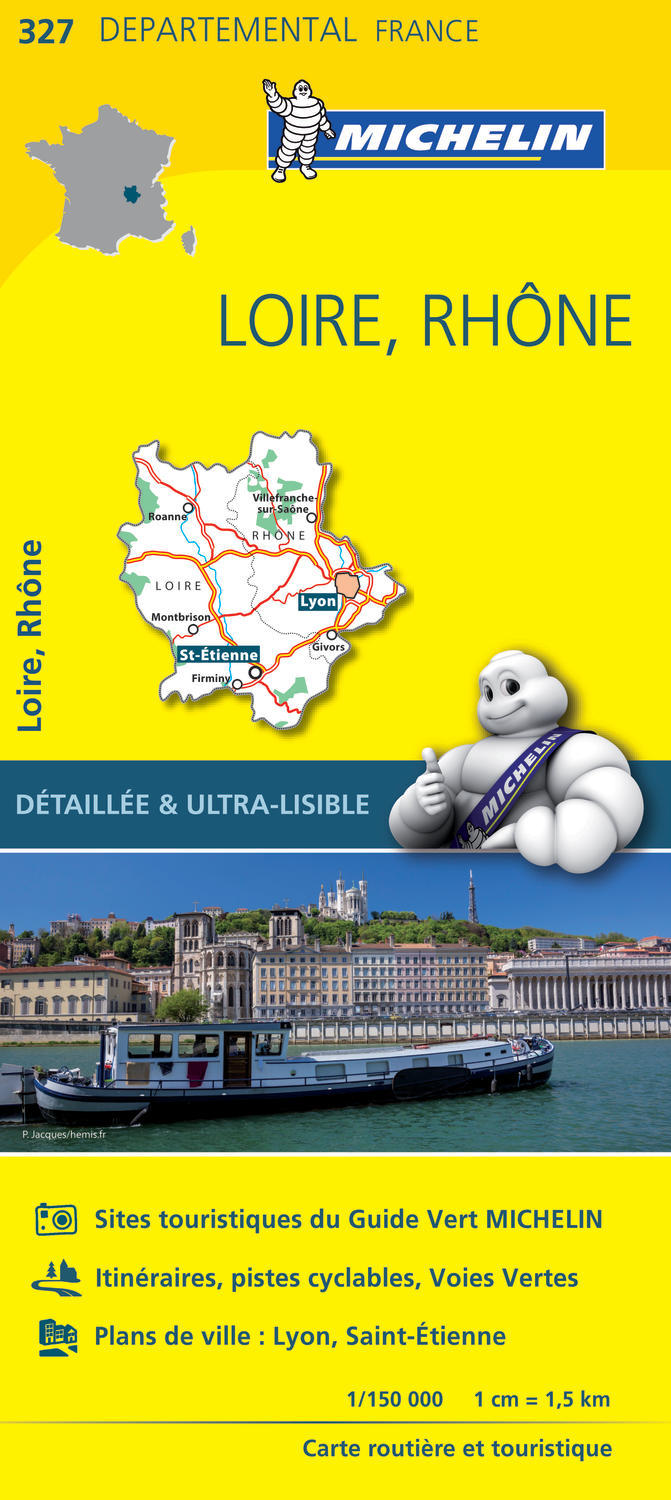 Carte Départementale Loire, Rhône - XXX - MICHELIN