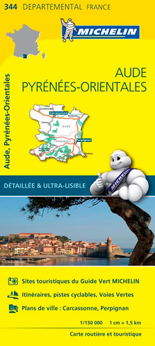 Carte Départementale Aude, Pyrénées-Orientales - XXX - MICHELIN