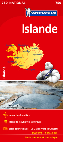 CARTE NATIONALE ISLANDE / IJSLAND - XXX - MICHELIN