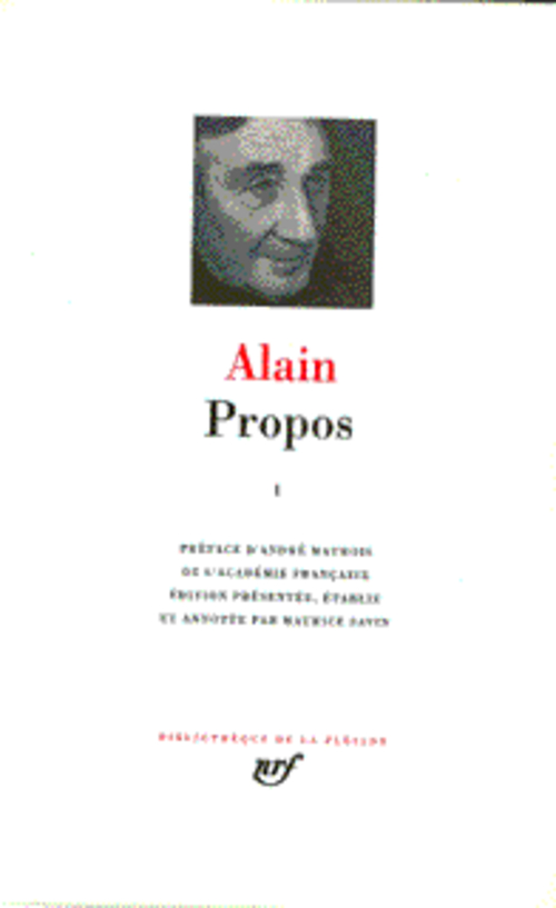 PROPOS - VOL02 - (1906-1936) - ALAIN/MAUROIS - GALLIMARD