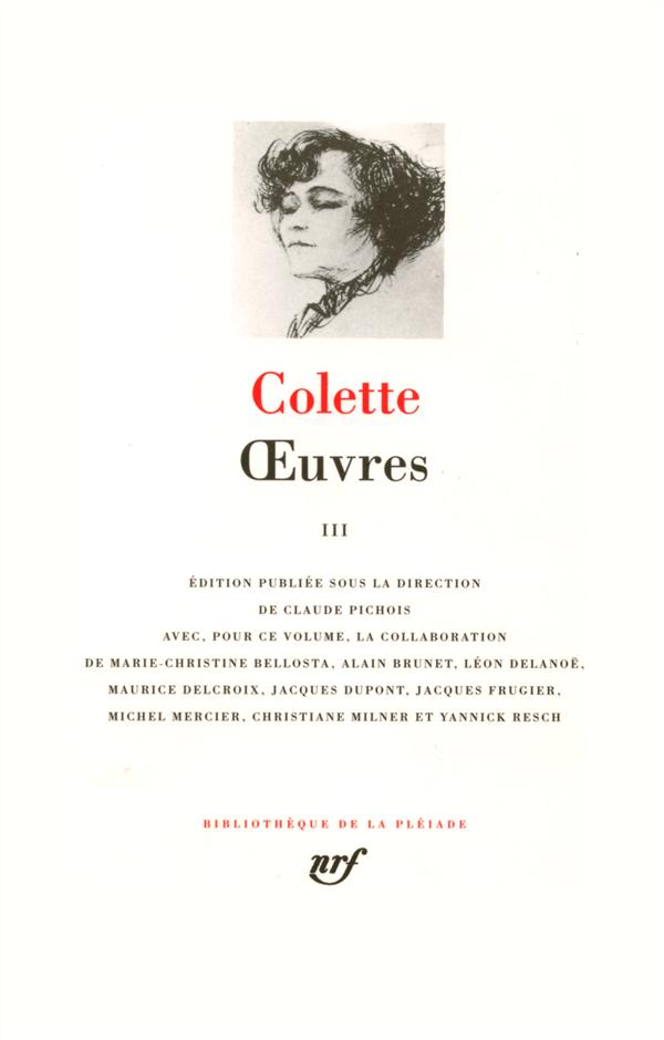 OEUVRES - VOL03 - COLETTE - GALLIMARD