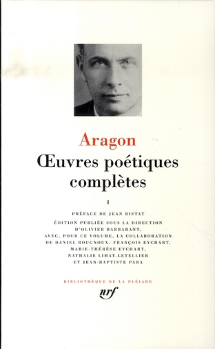 OEUVRES POETIQUES COMPLETES - VOL01 - ARAGON/RISTAT - GALLIMARD