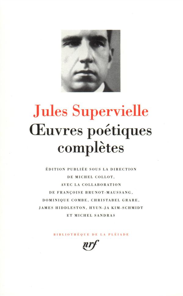 OEUVRES POETIQUES COMPLETES - SUPERVIELLE JULES - GALLIMARD