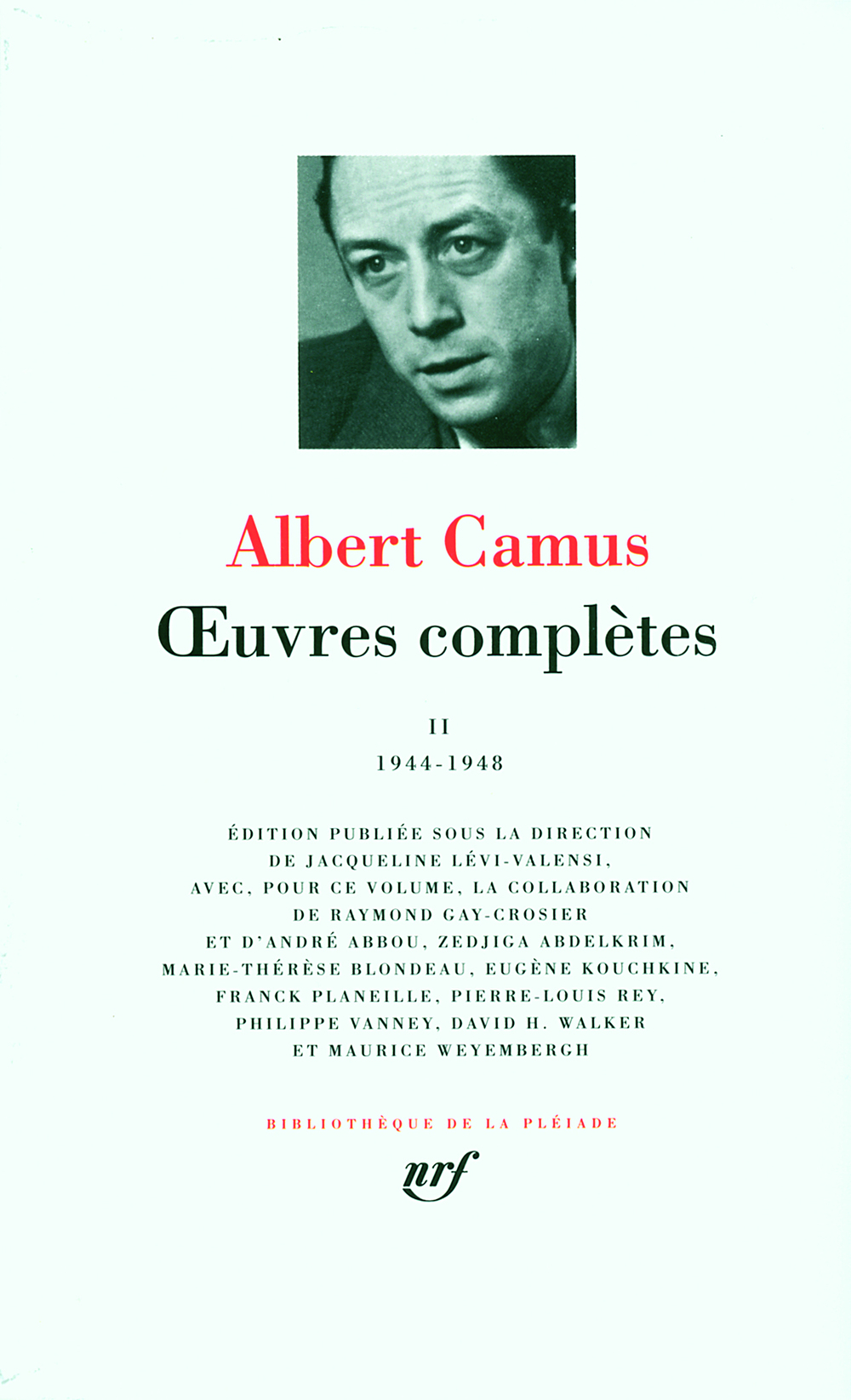 OEUVRES COMPLETES - VOL02 - 1944-1948 - CAMUS ALBERT - GALLIMARD