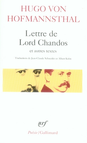 LETTRE DE LORD CHANDOS ET AUTRES TEXTES SUR LA POESIE - HOFMANNSTHAL - GALLIMARD