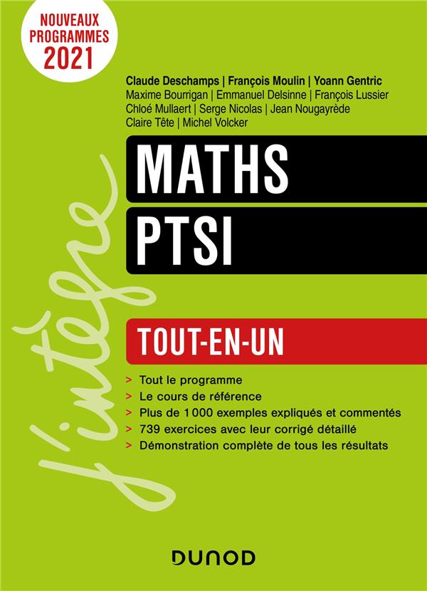 MATHS PTSI - TOUT-EN-UN - DESCHAMPS/TETE - DUNOD