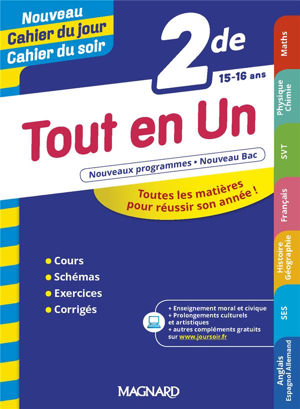 TOUT EN UN 2DE - CAHIER DU JOUR CAHIER DU SOIR - FORTAIN DIT FORTIN - MAGNARD