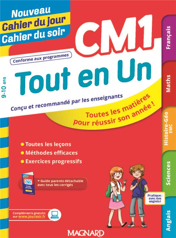 TOUT EN UN CM1 - LECONS, METHODES ET EXERCICES - NOUVEAU CAHIER DU JOUR CAHIER DU SOIR - TOUTES LES - VACHER/REDOUTE - MAGNARD