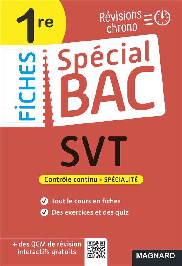 SPECIAL BAC FICHES SVT 1RE BAC 2022 - TOUT LE PROGRAMME EN 53 FICHES, MEMOS, SCHEMAS-BILANS, EXERCIC - MADEC CORALINE - MAGNARD