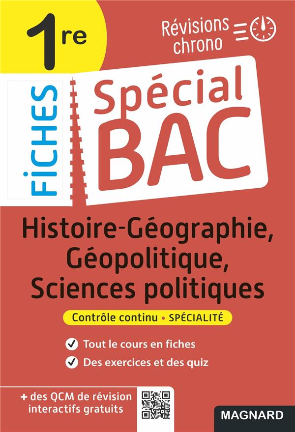 SPECIAL BAC FICHES HISTOIRE-GEO, GEOPOLITIQUE, SCIENCES PO 1RE BAC 2022 - TOUT LE PROGRAMME EN 51 FI - VERLAQUE NICOLAS - MAGNARD