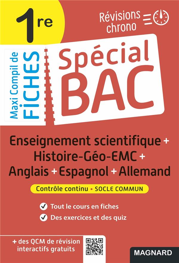 SPECIAL BAC MAXI COMPIL DE FICHES CONTROLE CONTINU 1RE BAC 2022 - TOUT LE PROGRAMME EN 191 FICHES, C - DABOVAL/HAEFFNER - MAGNARD