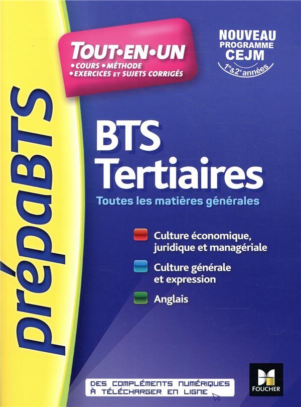 PREPABTS - TOUTES LES MATIERES GENERALES - BTS TERTIAIRES - REVISION ET ENTRAINEMENT - PREVOST/BABIN-TOUBA - FOUCHER