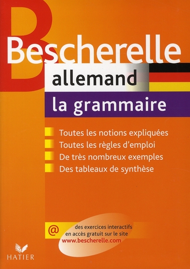 BESCHERELLE ALLEMAND : LA GRAMMAIRE - OUVRAGE DE REFERENCE SUR LA GRAMMAIRE ALLEMANDE - CAUQUIL/SCHANEN - HATIER JEUNESSE