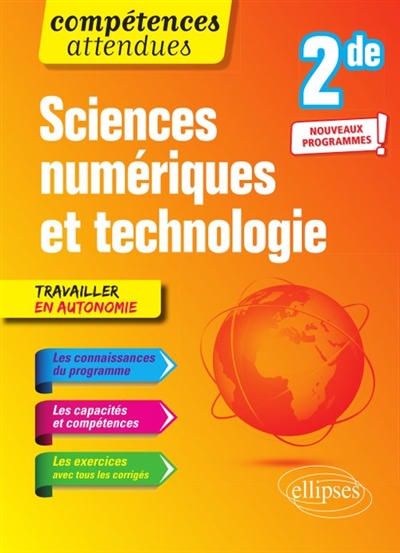 SCIENCES NUMERIQUES ET TECHNOLOGIE - SECOND E - NOUVEAUX PROGRAMMES - BONNEFOY/PETIT - ELLIPSES MARKET