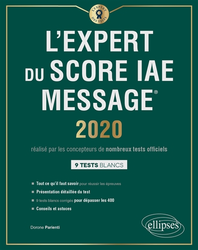 L-EXPERT DU SCORE IAE MESSAGE - EDITION 202 0 - PARIENTI DORONE - ELLIPSES MARKET