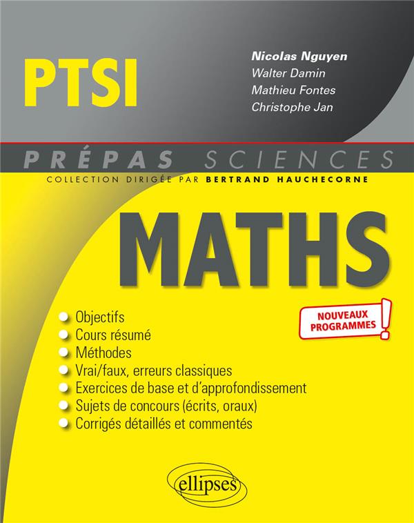 MATHEMATIQUES PTSI - PROGRAMME 2021 - NGUYEN/DAMIN/FONTES - ELLIPSES MARKET