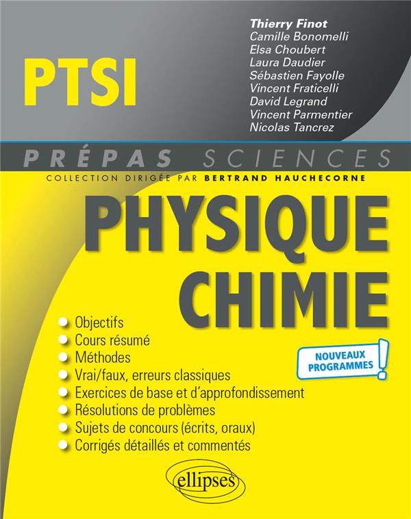 PHYSIQUE-CHIMIE PTSI - PROGRAMME 2021 - FINOT/CHOUBERT - ELLIPSES MARKET