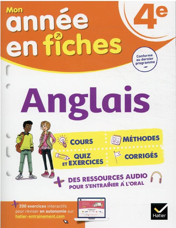 ANGLAIS 4E - FICHES DE REVISION COLLEGE - PREVOT/COLLARD - HATIER SCOLAIRE