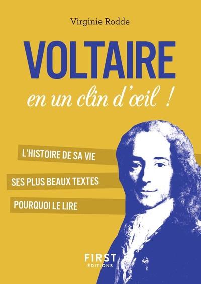 PETIT LIVRE DE - VOLTAIRE EN UN CLIN D-OEIL ! - RODDE VIRGINIE - FIRST