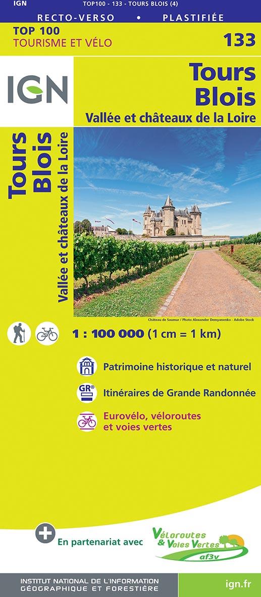 TOP100133 TOURS / BLOIS  1/100.000 - XXX - MICHELIN