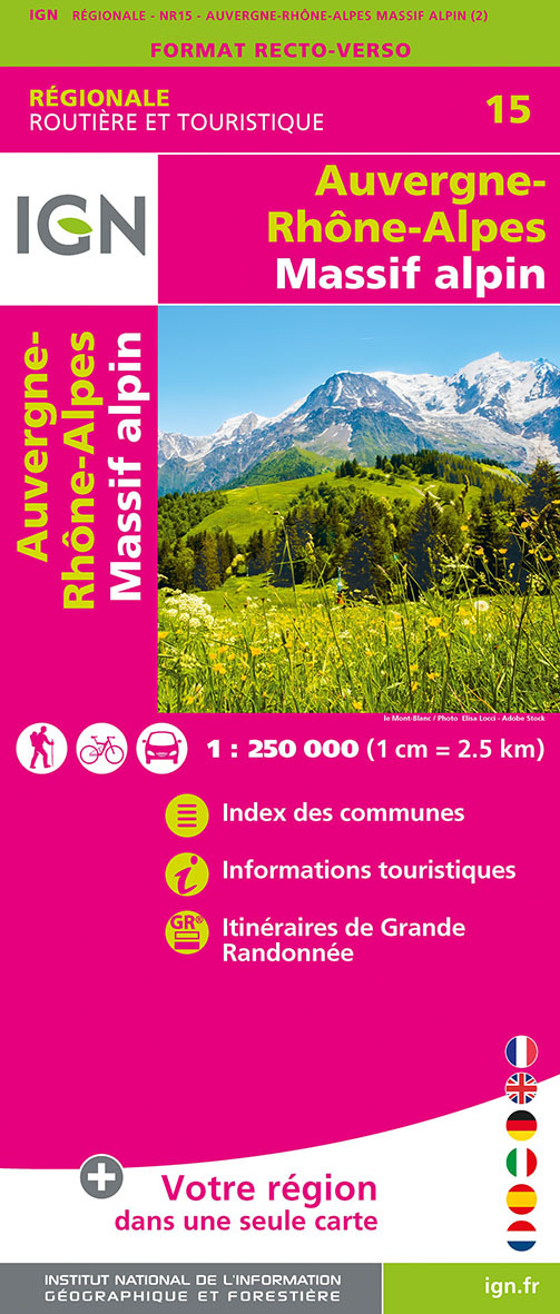 NR15 AUVERGNE-RHONE-ALPES (MASSIF ALPIN)  1/250 00 - XXX - IGN