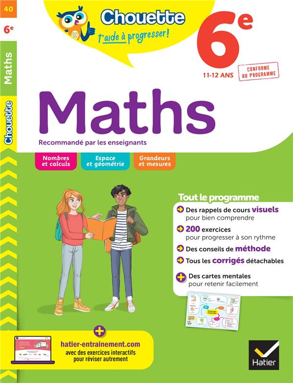 MATHS 6E - CAHIER DE REVISION ET D-ENTRAINEMENT - BONNEFOND/DAVIAUD - HATIER SCOLAIRE