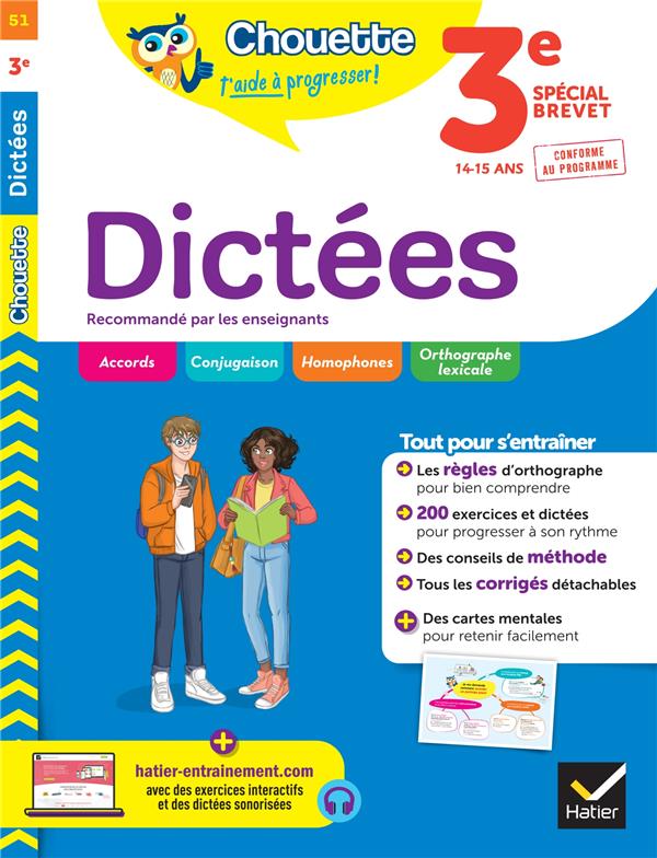 DICTEES 3E - CAHIER DE REVISION ET D-ENTRAINEMENT - SAUVE FABIENNE - HATIER SCOLAIRE