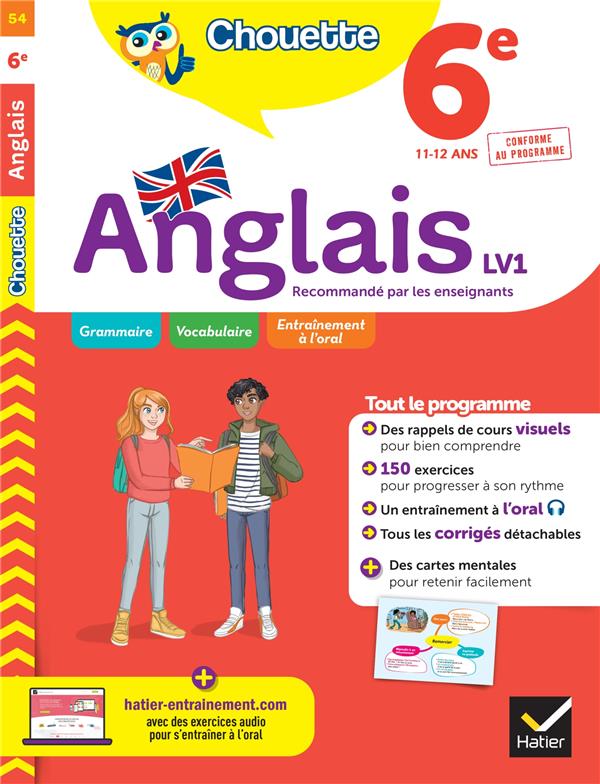 ANGLAIS 6E - LV1 (A1 VERS A2) - CAHIER DE REVISION ET D-ENTRAINEMENT - NEMNI-NATAF/TOUATI - HATIER SCOLAIRE