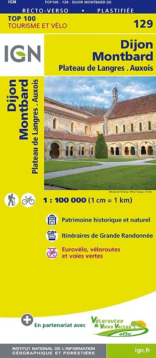 129 - DIJON MONTBARD PLATEAU DE LANGRES AUXOIS - XXX - IGN