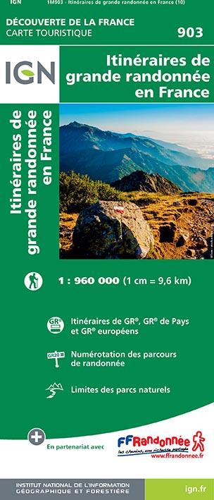 1M903 ITINERAIRES DE GRANDE RANDONNEE EN FRANCE - XXX - MICHELIN