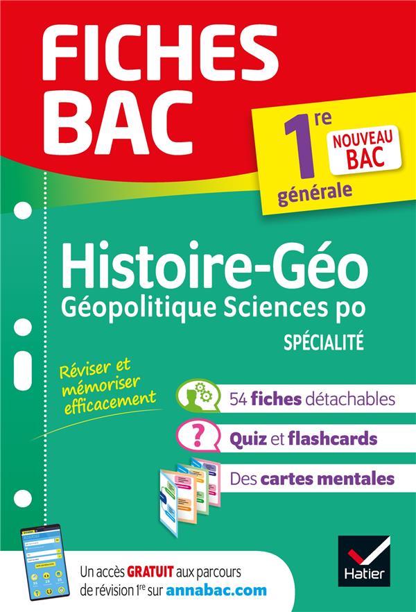 FICHES BAC HGGSP 1RE GENERALE (SPECIALITE) - NOUVEAU PROGRAMME DE PREMIERE - RIMBERT/GAILLARD - HATIER SCOLAIRE