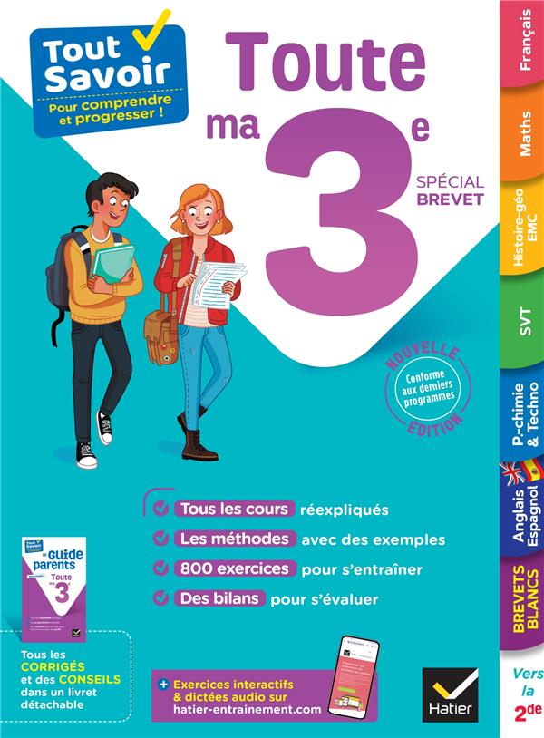 TOUT SAVOIR 3E SPECIAL BREVET - TOUT EN UN - COURS, METHODES ET EXERCICES DANS TOUTES LES MATIERES - AUSSOURD/LAMARCHE - HATIER SCOLAIRE