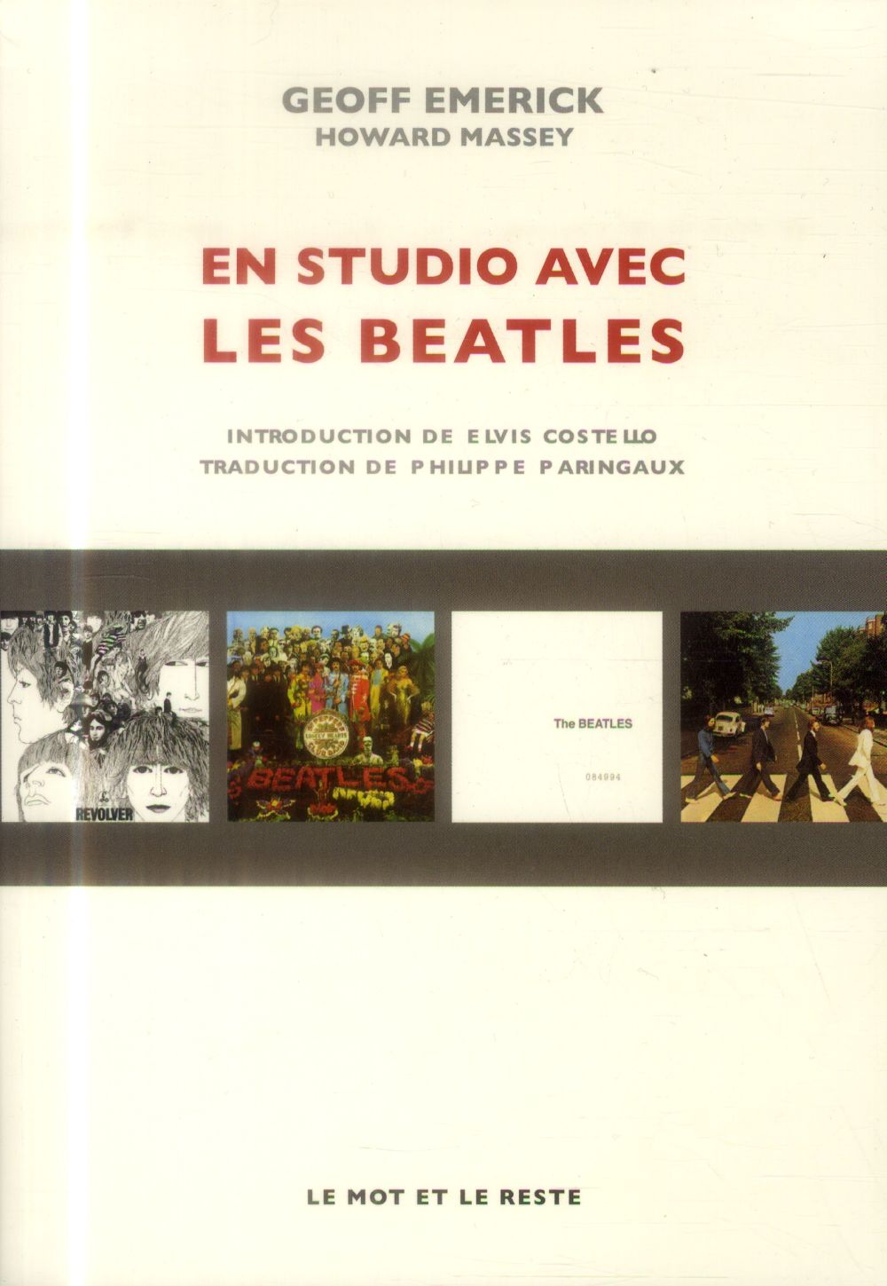 EN STUDIO AVEC LES BEATLES - EMERICK/MASSEY - MOT ET LE RESTE