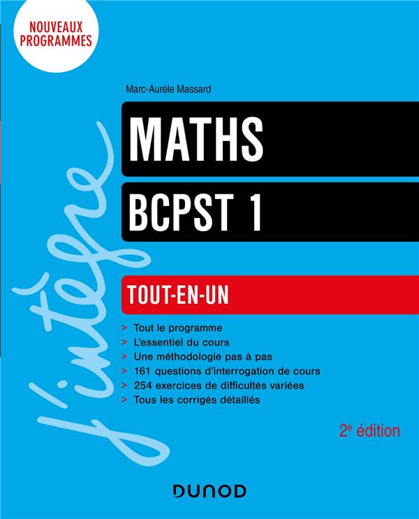 MATHS TOUT-EN-UN BCPST 1RE ANNEE - 2E ED. - MASSARD MARC-AURELE - DUNOD