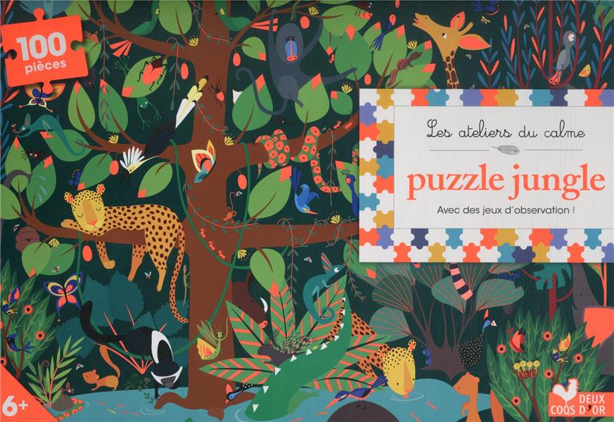 PUZZLE JUNGLE - 100 PIECES ET DES JEUX D'OBSERVATION - PAGE ALICE - NC