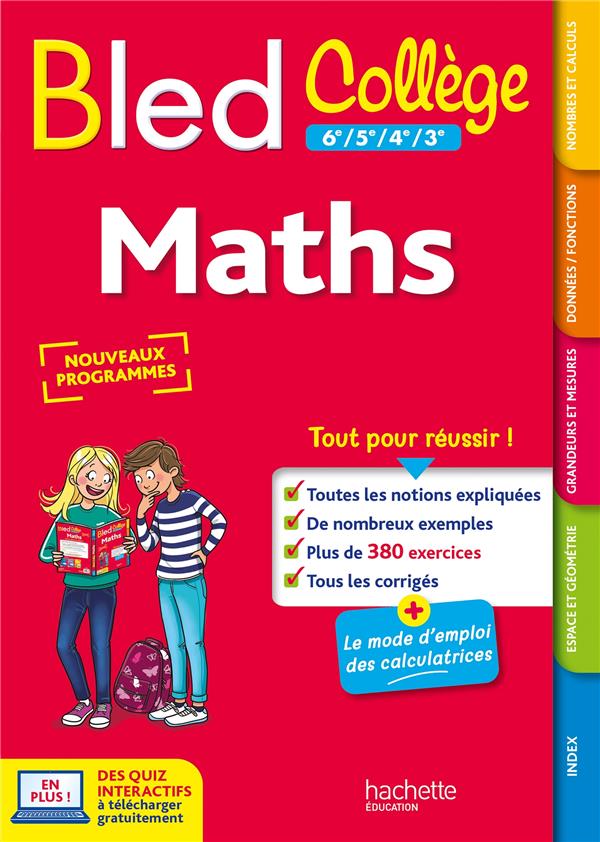 BLED COLLEGE MATHS - CUREL/FAUVERGUE - HACHETTE