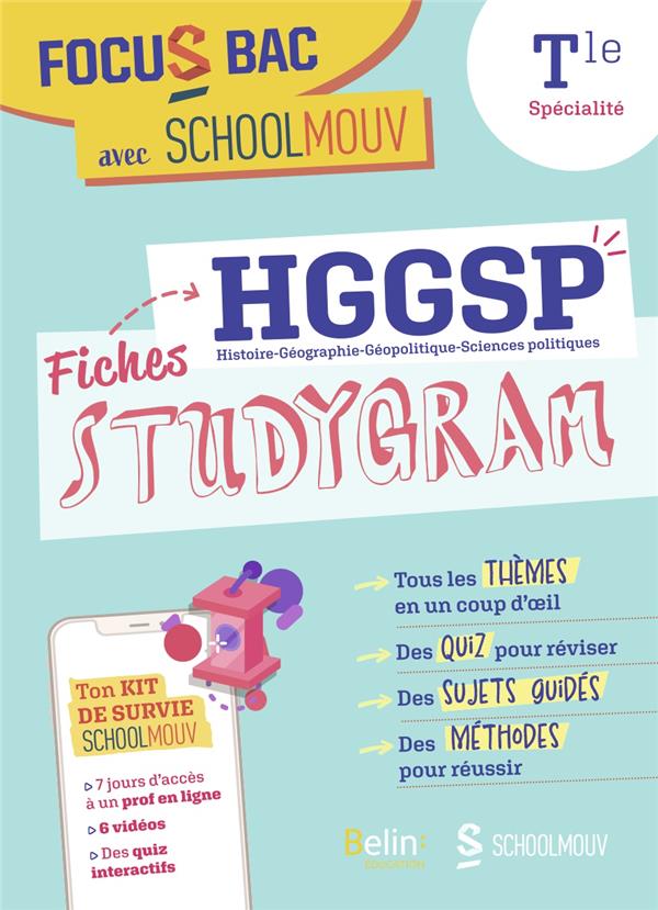 FOCUS BAC FICHES HGGSP (TERMINALE SPECIALITE) - DECROCHE TON BAC AVEC SCHOOLMOUV GRACE AUX STUDYGRAM - DOUSTALY ANNE - BELIN