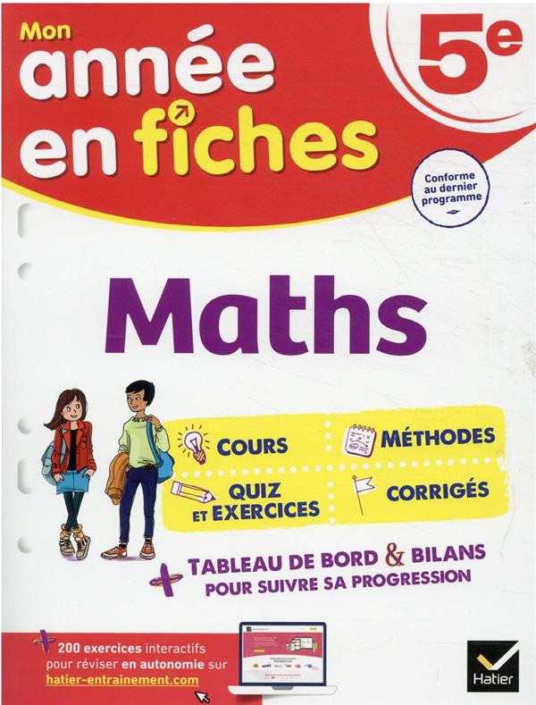 MATHS 5E - FICHES DE REVISION COLLEGE - DE REGGI/QUINTON - HATIER SCOLAIRE