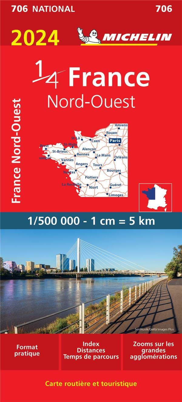 CARTE FRANCE NORD-OUEST 2024 MICHELIN - XXX - MICHELIN