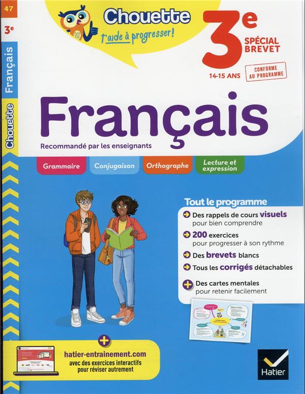 FRANCAIS 3E - CAHIER DE REVISION ET D-ENTRAINEMENT - BELLAMY/GIRARD - HATIER SCOLAIRE