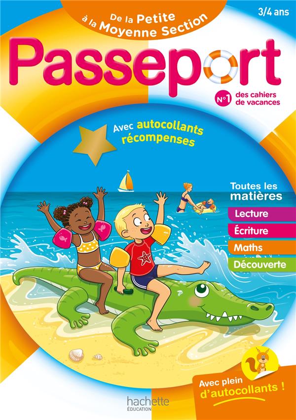 PASSEPORT - DE LA PETITE A LA MOYENNE SECTION 3/4 ANS - CAHIER DE VACANCES 2023 - POURE/EXBRAYAT - HACHETTE