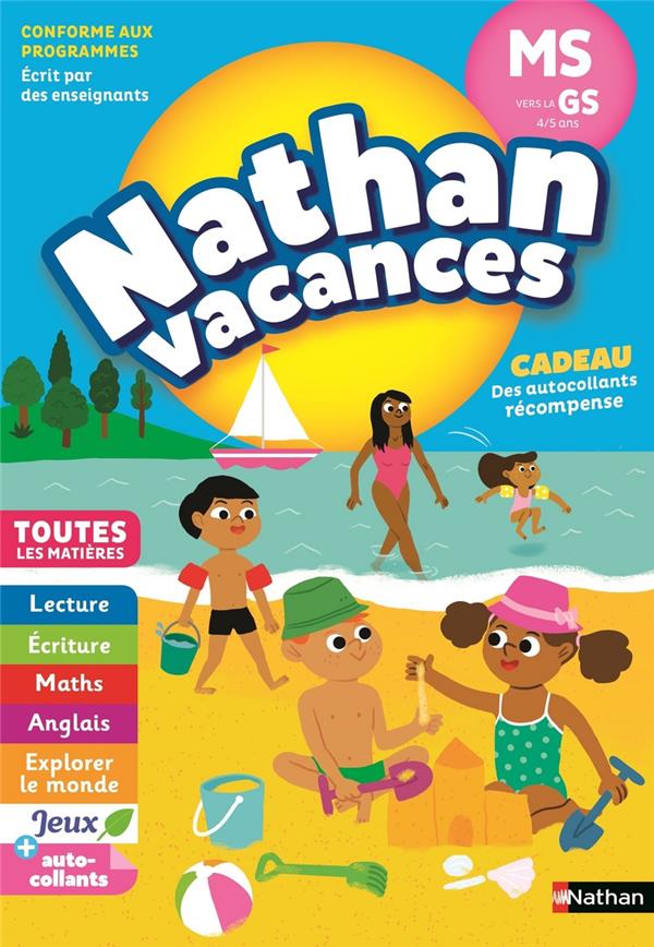 NATHAN VACANCES MATERNELLE MS VERS LA GS 4/5 ANS - GRISON - CLE INTERNAT