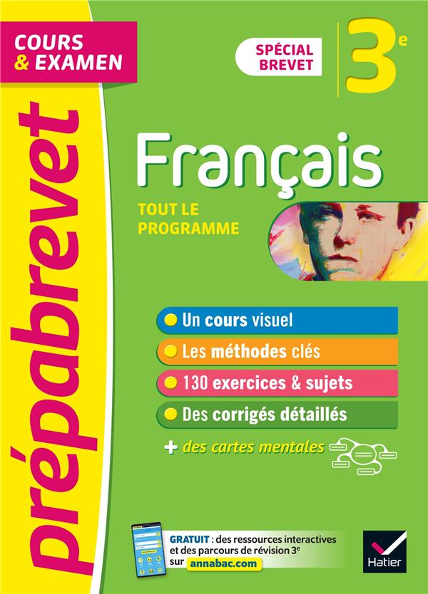 PREPABREVET FRANCAIS 3E - BREVET 2024 - COURS, METHODES ET ENTRAINEMENT - FORMOND/TAQUECHEL - HATIER SCOLAIRE