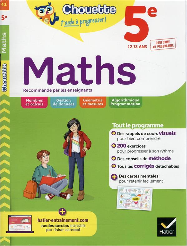 MATHS 5E - CAHIER DE REVISION ET D-ENTRAINEMENT - BONNEFOND/DAVIAUD - HATIER SCOLAIRE