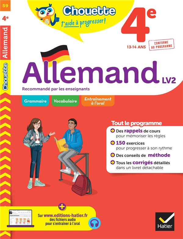 CHOUETTE ENTRAINEMENT T.59 : ALLEMAND  -  4E, LV2 - MUNOZ FRANCOISE - HATIER SCOLAIRE